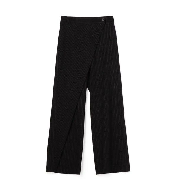 Edition「リネンストレッチ ラップスラックス」|スラックス|18 ブラック系