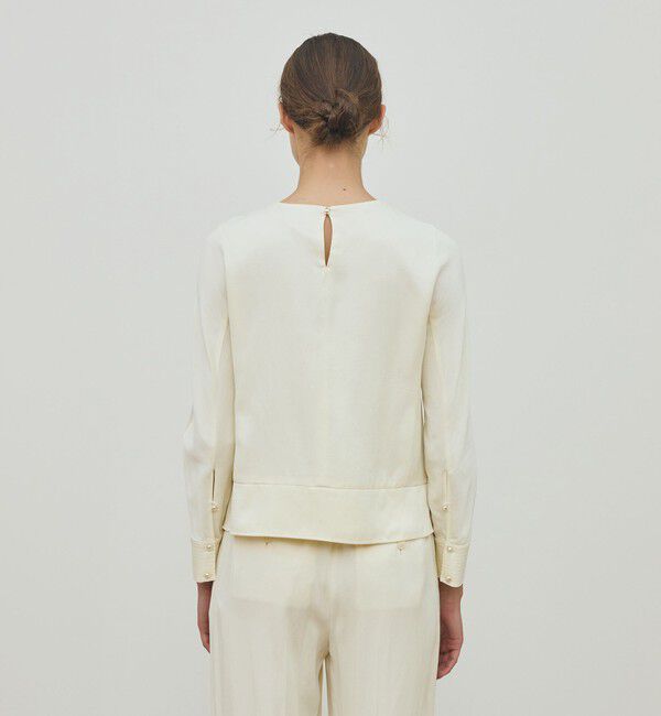 DES PRES「レーヨンサテン クルーネックプルオーバー」|シャツ・ブラウス|