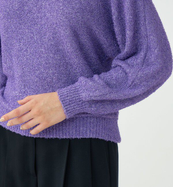 Ballsey「メタリックブークレー クルーネックプルオーバー」|ニット・セーター|