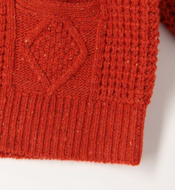 CABaN「ウールネップ ケーブルカーディガン」|ニット・セーター|