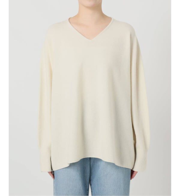 IENA「《追加5予約》Fineニュージーウール ニュアンス Vプルオーバー」|ニット・セーター|