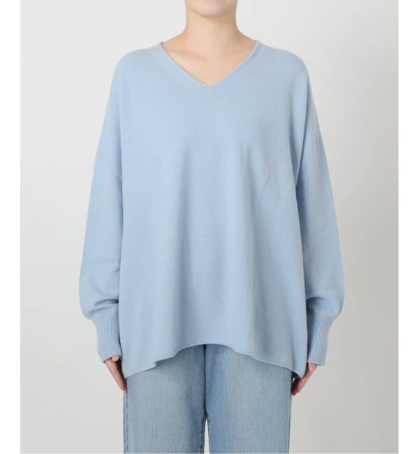 IENA「《追加5予約》Fineニュージーウール ニュアンス Vプルオーバー」|ニット・セーター|