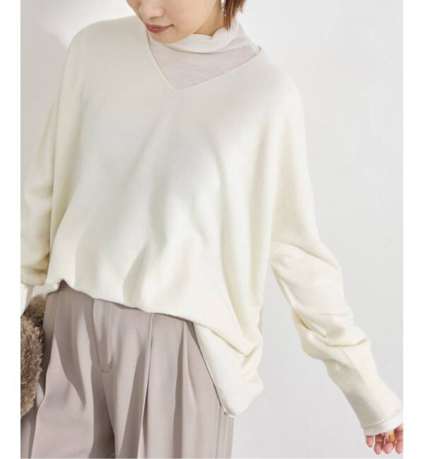 IENA「《追加5予約》Fineニュージーウール ニュアンス Vプルオーバー」|ニット・セーター|