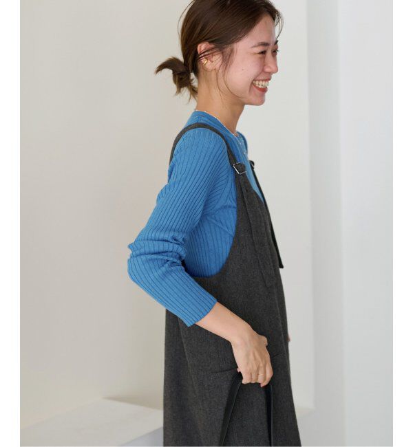 JOURNAL STANDARD relume「ウォッシャブルレーヨンリブクルーネックプルオーバー」|ニット・セーター|