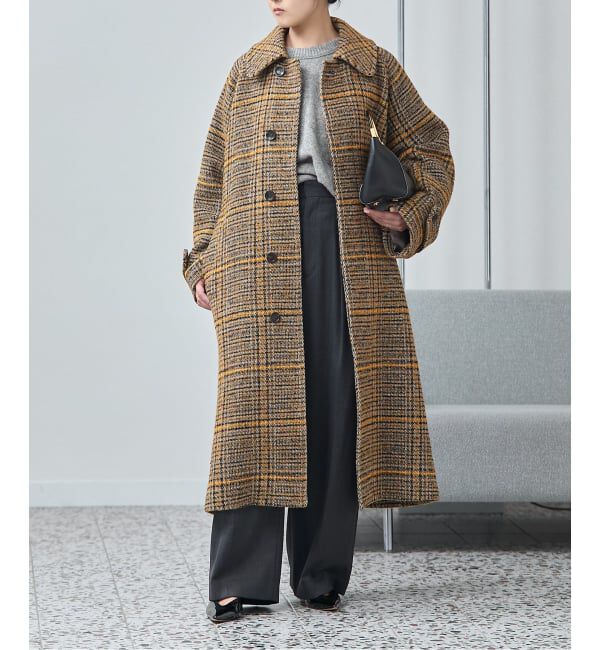 追加》モッサ/GIOLICAチェックバルカラーコート（journal standard L