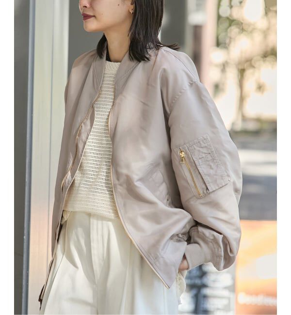 JOURNAL STANDARD「《追加予約》【洗える】ダブルジップMA-1」|ブルゾン・スタジャン|ベージュ