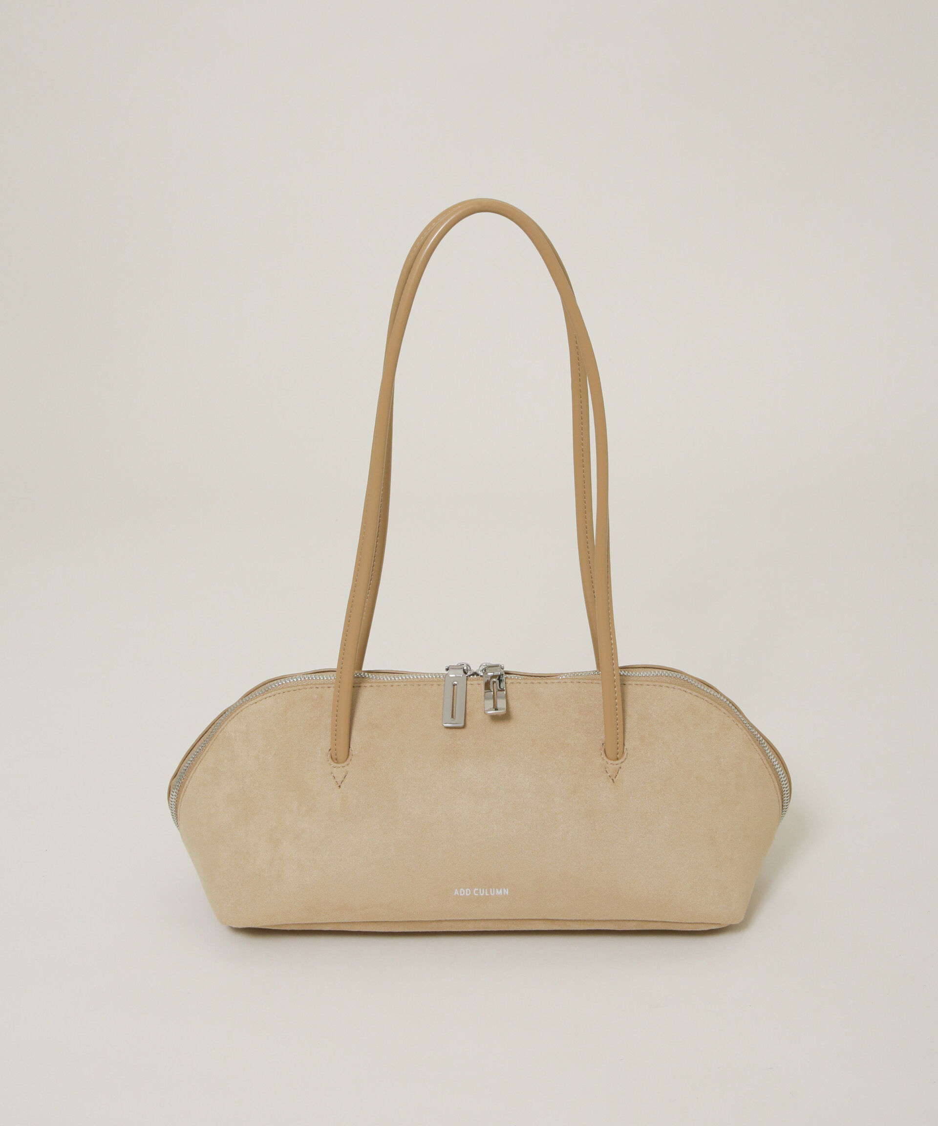 nano･universe「ADD CULUMN/FIGRE BOSTON SUEDE」|ショルダー・メッセンジャー|ベージュ