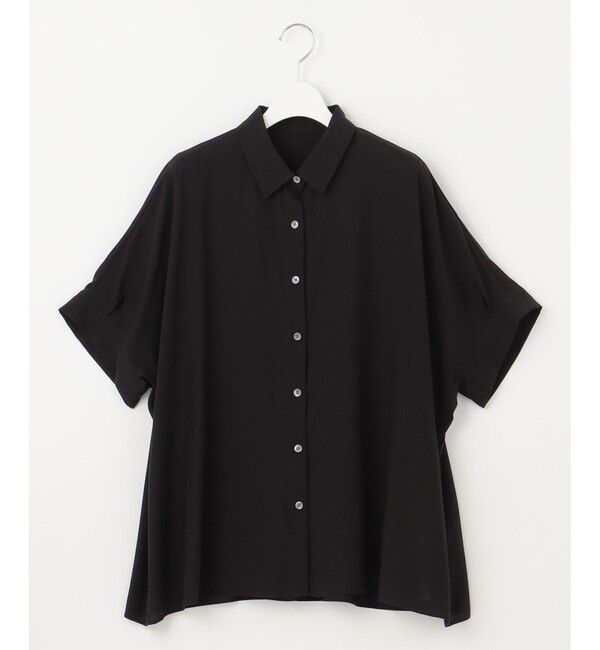 自由区「【接触冷感・UVケア・抗菌防臭・洗える】リヨセルポプリン ブラウス」|シャツ・ブラウス|