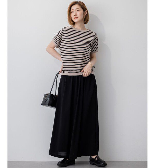 23区「【WEB&一部店舗限定/接触冷感/洗える】ツイストコットンプレーティング スカート」|スカート|