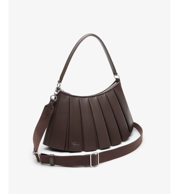 LACOSTE「LENGLEN レザープリーツショルダーバッグ」|ショルダー・メッセンジャー|