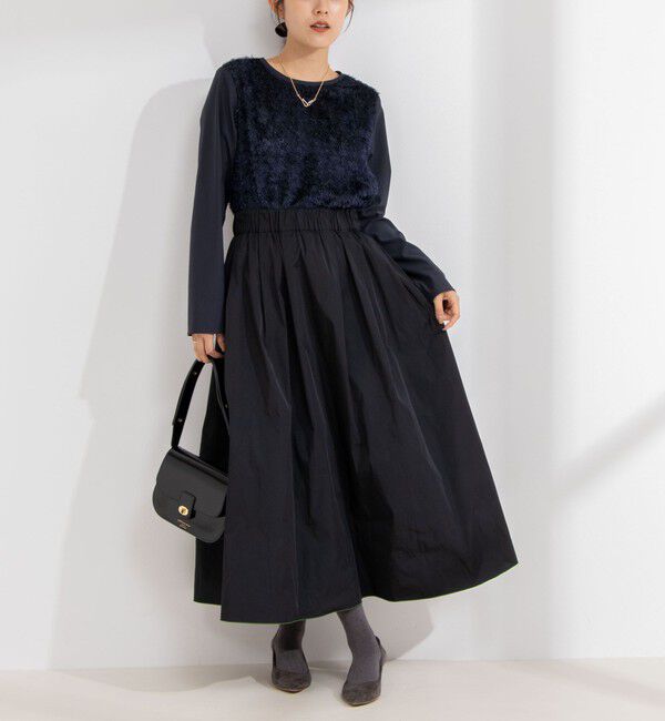 NOLLEY'S「カットジャガードドッキングプルオーバーブラウス」|シャツ・ブラウス|