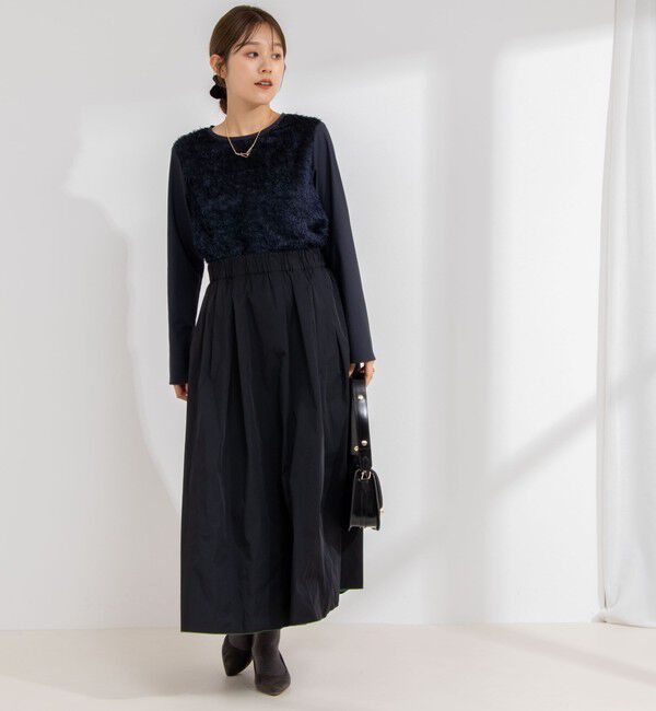 NOLLEY'S「カットジャガードドッキングプルオーバーブラウス」|シャツ・ブラウス|