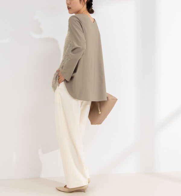 NOLLEY'S「カットジャガードドッキングプルオーバーブラウス」|シャツ・ブラウス|