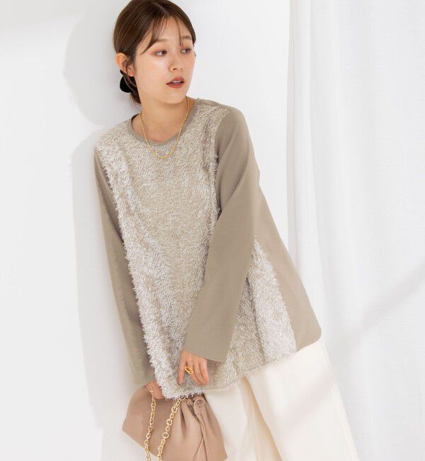 NOLLEY'S「カットジャガードドッキングプルオーバーブラウス」|シャツ・ブラウス|