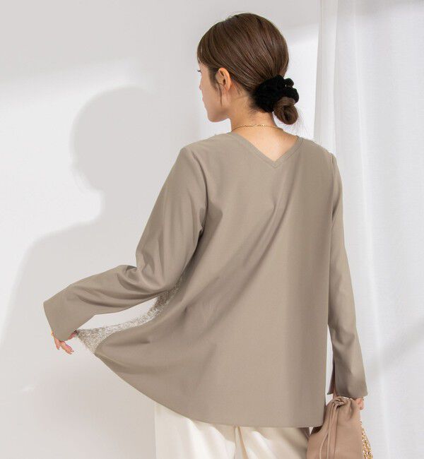 NOLLEY'S「カットジャガードドッキングプルオーバーブラウス」|シャツ・ブラウス|