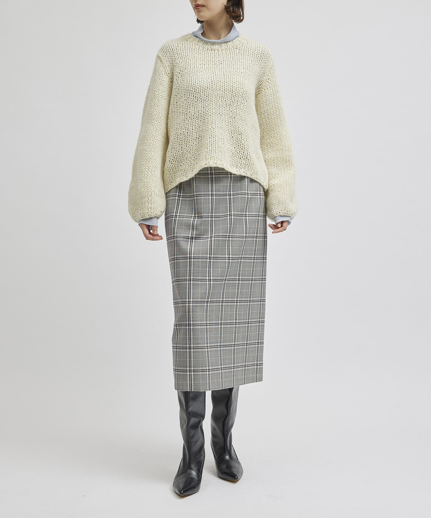 ROP&Eacute;「ウールモヘヤタイトスカート/セットアップ対応」|スカート|ブラック系(02)