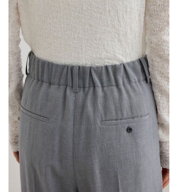 ROPE「【洗える】リネンライク ベルテッドワイドパンツ/セットアップ対応【WEB・一部店舗限定】」|チノ|