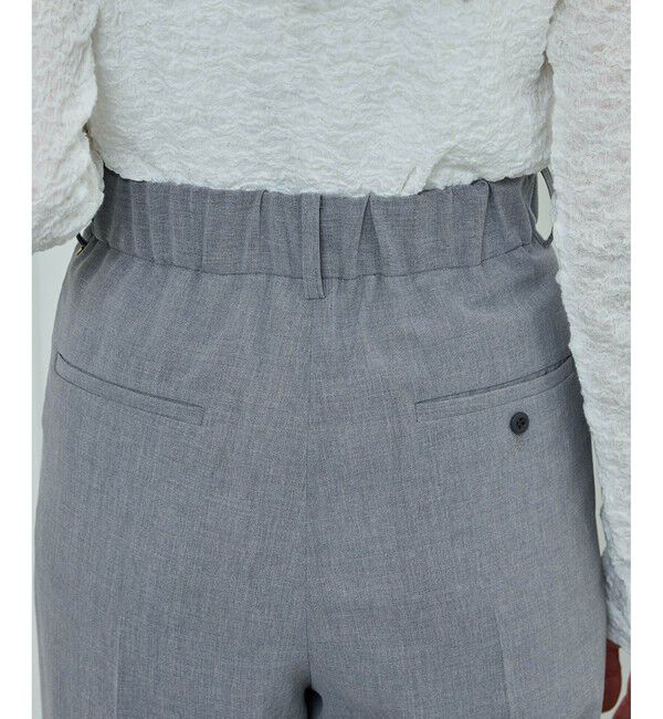 ROPE「【洗える】リネンライク ベルテッドワイドパンツ/セットアップ対応【WEB・一部店舗限定】」|チノ|