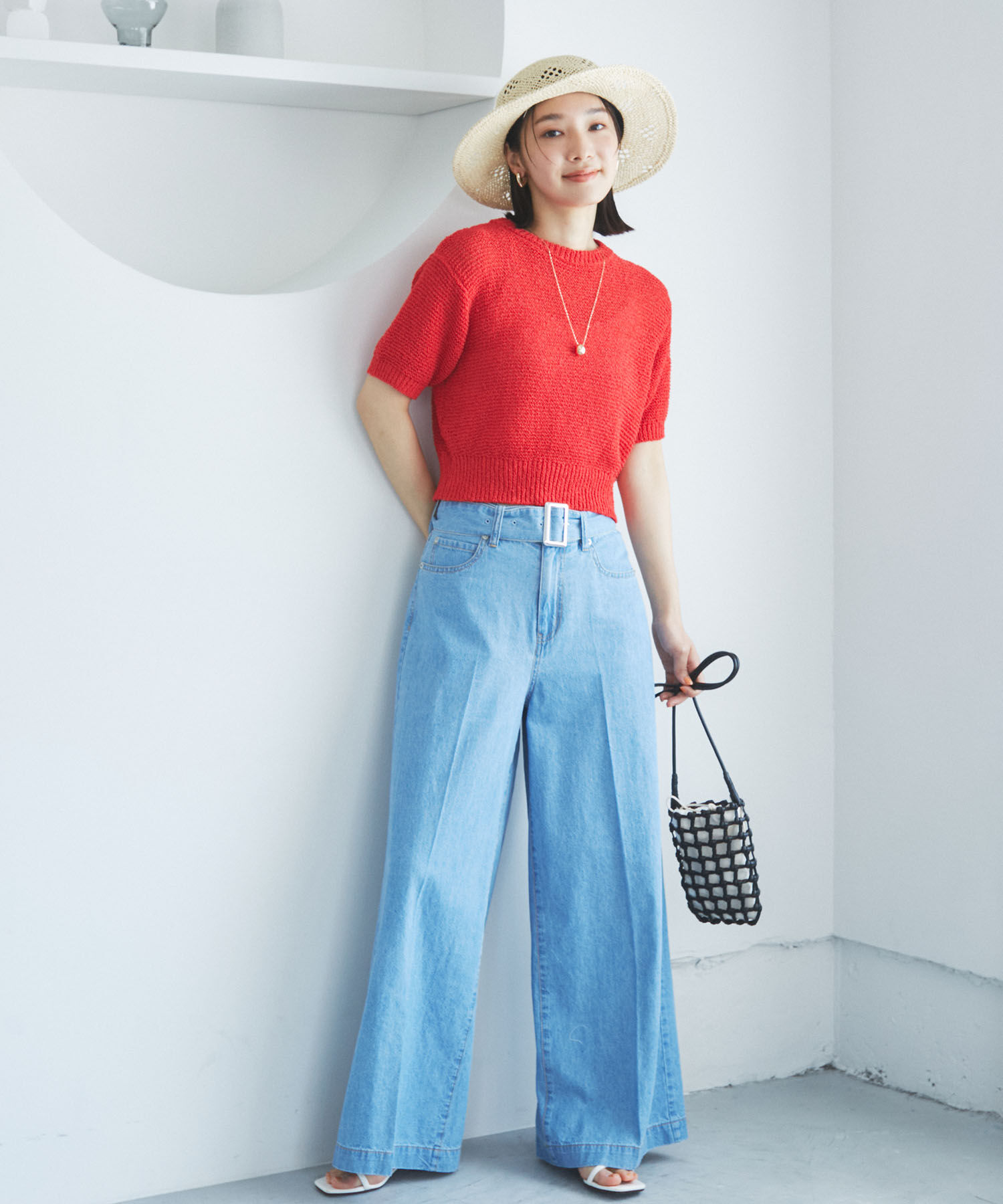 VIS「巾着付きメッシュミニショルダーバッグ」|ショルダー・メッセンジャー|