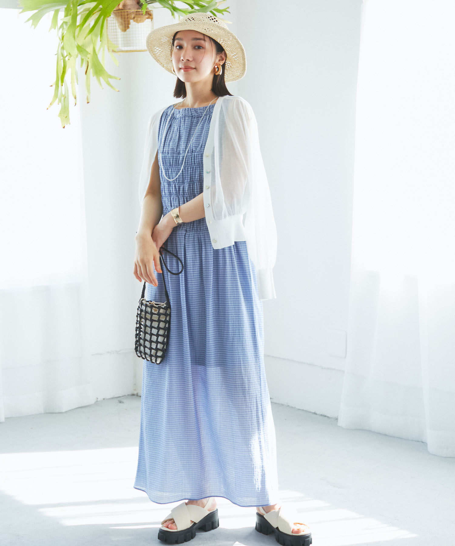 VIS「巾着付きメッシュミニショルダーバッグ」|ショルダー・メッセンジャー|