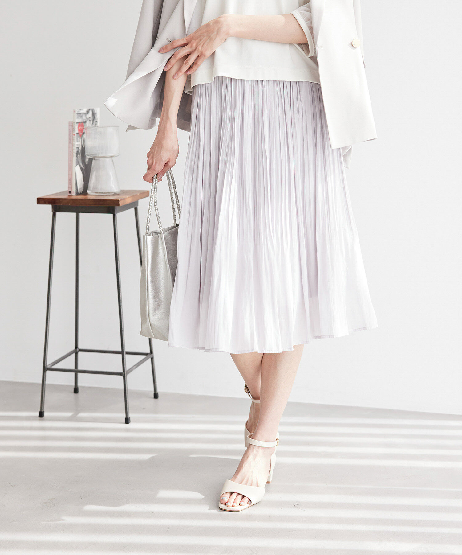 Rope&rsquo;Picnic「【新色追加】着丈が選べるエアリープリーツスカート」|スカート|