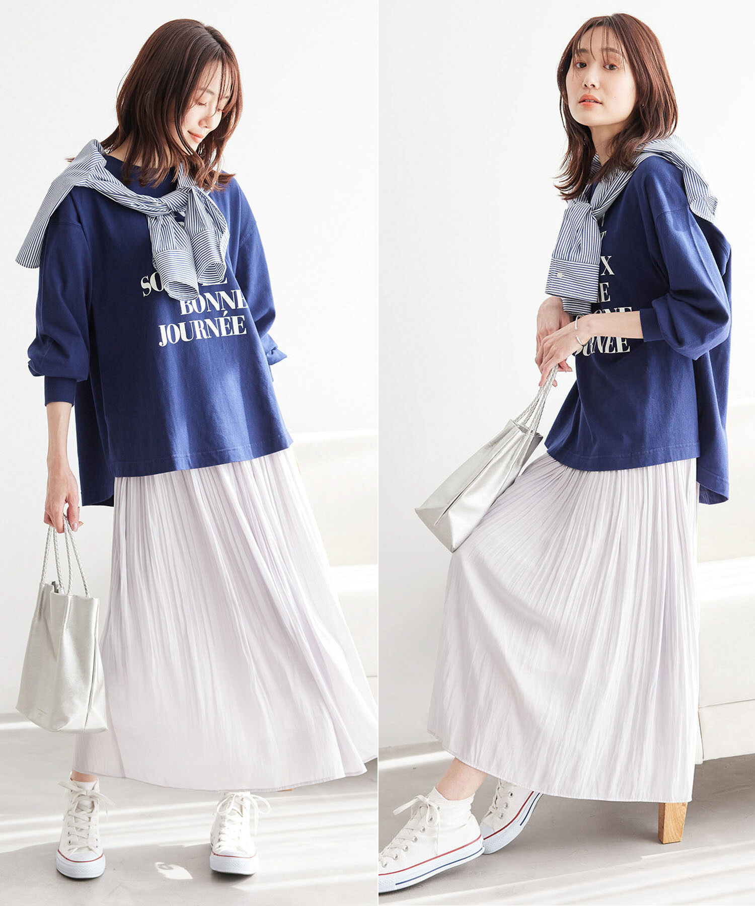 Rope&rsquo;Picnic「【新色追加】着丈が選べるエアリープリーツスカート」|スカート|