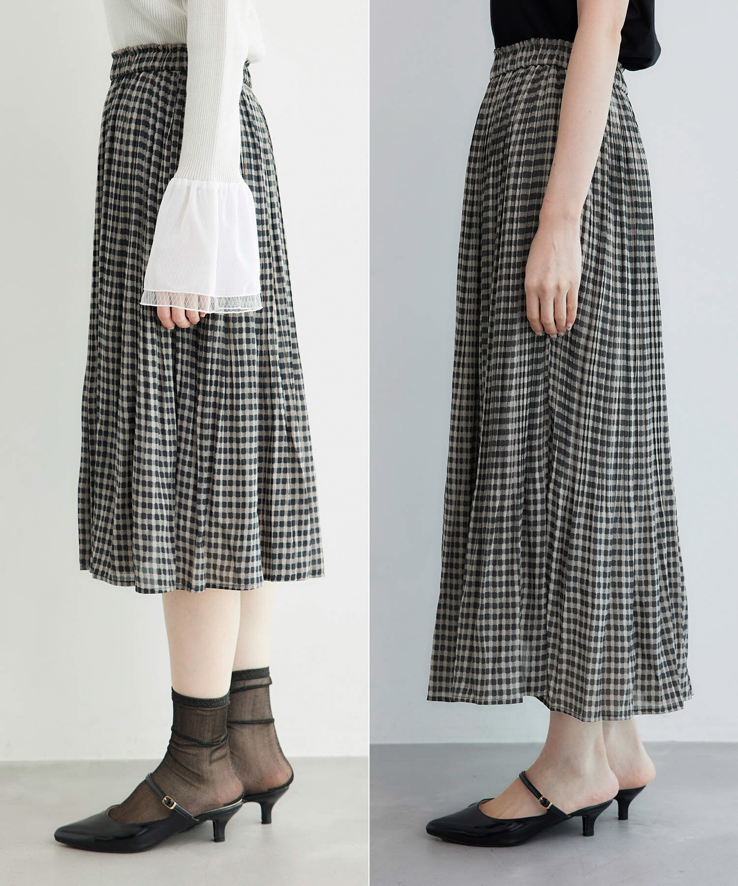 Rope&rsquo;Picnic「【新色追加】着丈が選べるエアリープリーツスカート」|スカート|