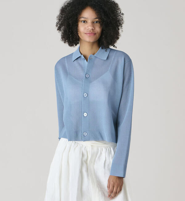 ORCIVAL「ORCIVAL | ジャガード 衿付きニットカーディガン WOMEN」|ニット・セーター|