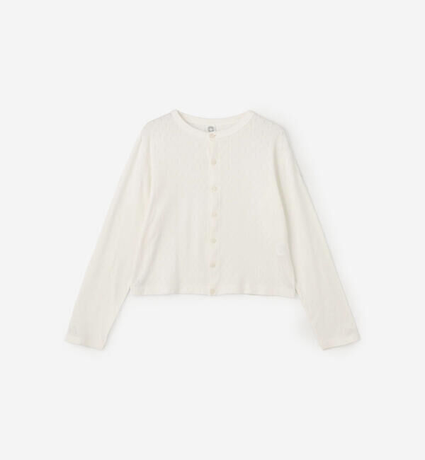 ORCIVAL「ORCIVAL | パターンメッシュ コットン クルーネックカーディガン WOMEN」|カーディガン|