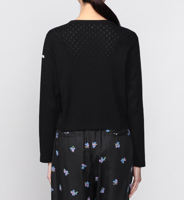 ORCIVAL「ORCIVAL | パターンメッシュ コットン クルーネックカーディガン WOMEN」|カーディガン|