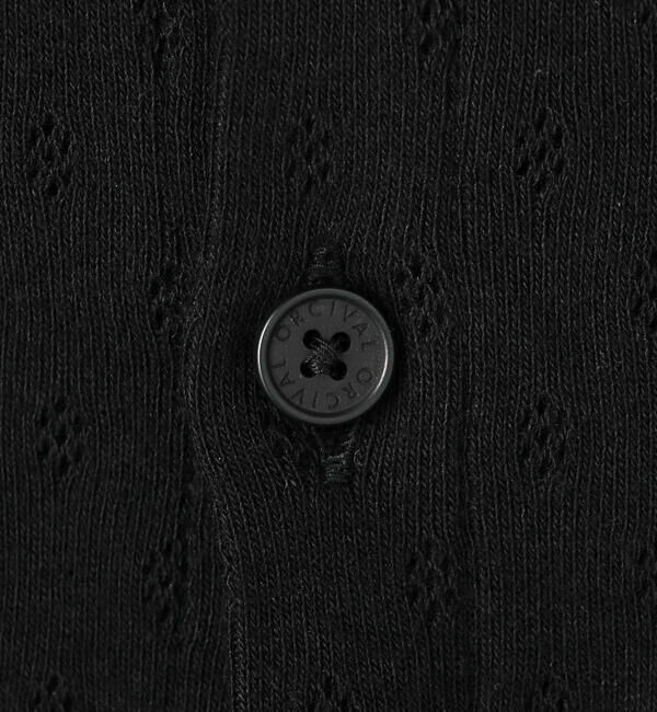 ORCIVAL「ORCIVAL | パターンメッシュ コットン クルーネックカーディガン WOMEN」|カーディガン|