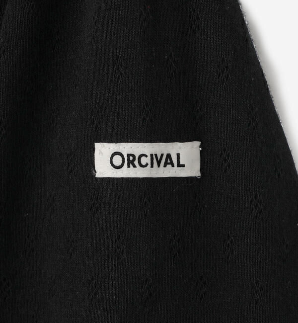ORCIVAL「ORCIVAL | パターンメッシュ コットン クルーネックカーディガン WOMEN」|カーディガン|