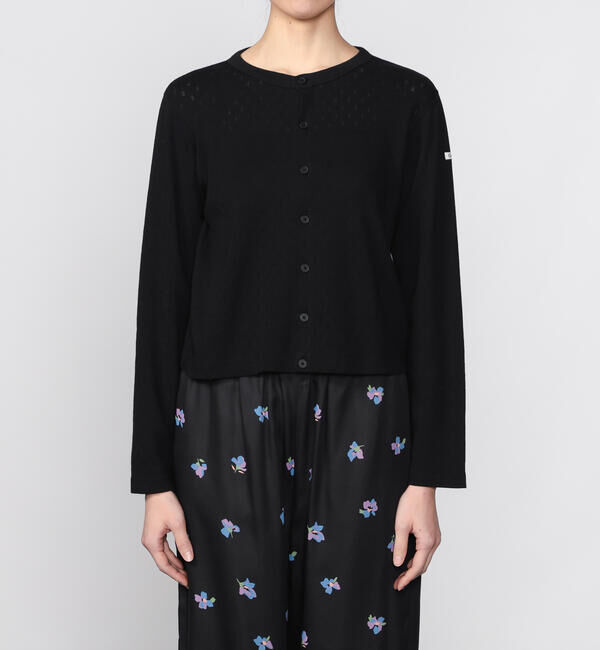 ORCIVAL「ORCIVAL | パターンメッシュ コットン クルーネックカーディガン WOMEN」|カーディガン|