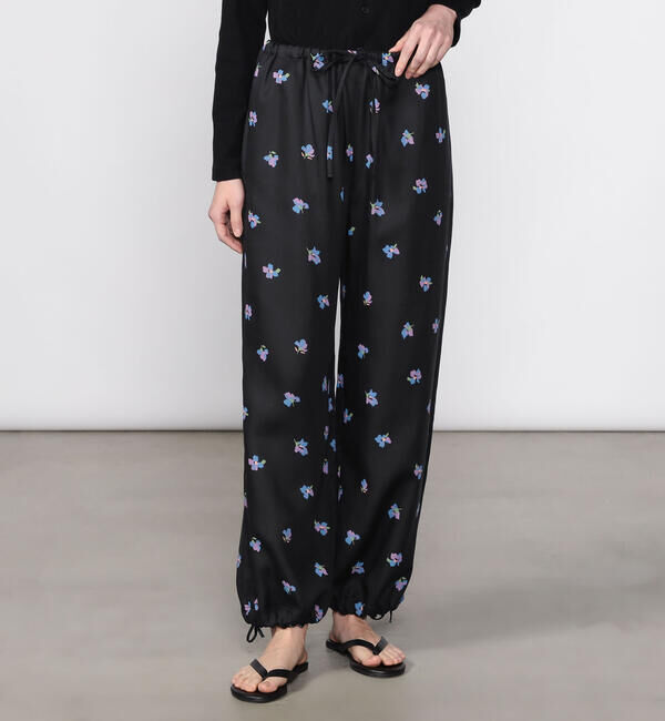 LE GLAZIK「LE GLAZIK | ツイルプリント エラスティックパンツ WOMEN」|チノ|