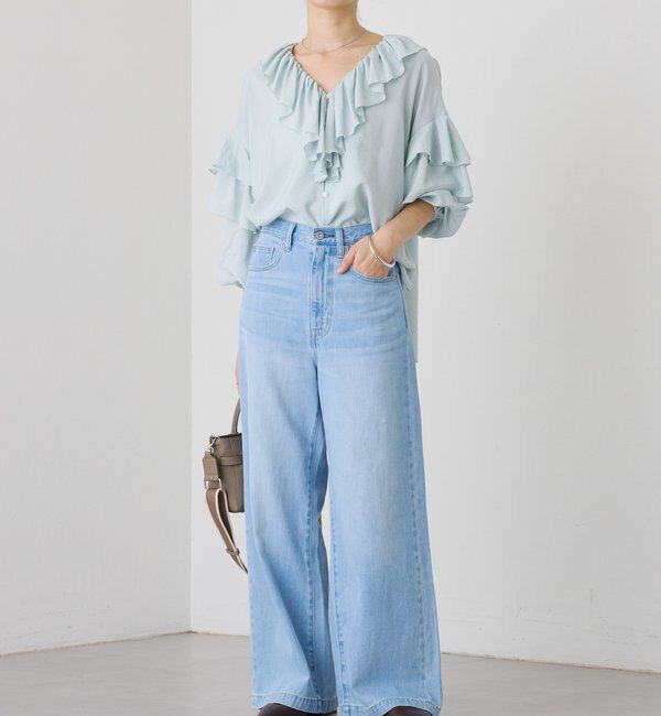  「予約【着映え】フリルディテールブラウス」|シャツ・ブラウス|