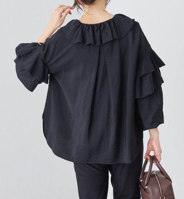  「予約【着映え】フリルディテールブラウス」|シャツ・ブラウス|
