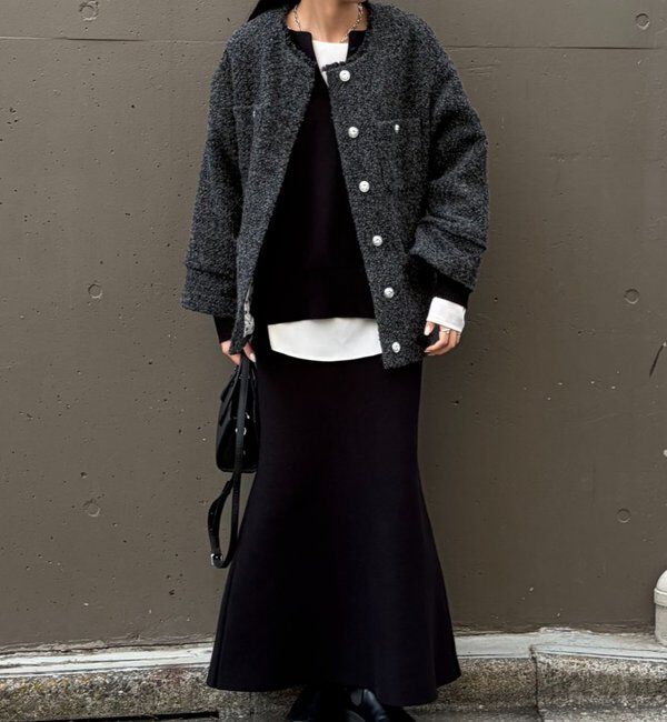 LOUNGEDRESS 20周年限定 ツイードジャケット ブラック 20周年限定】ツイードジャケット｜ルミネのファッション通販アイルミネ