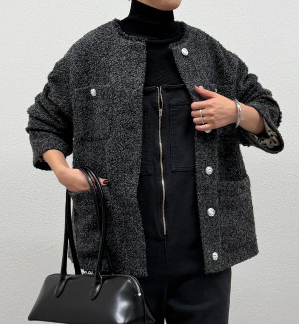 LOUNGEDRESS 20周年限定 ツイードジャケット ブラック 20周年限定】ツイードジャケット｜ルミネのファッション通販アイルミネ