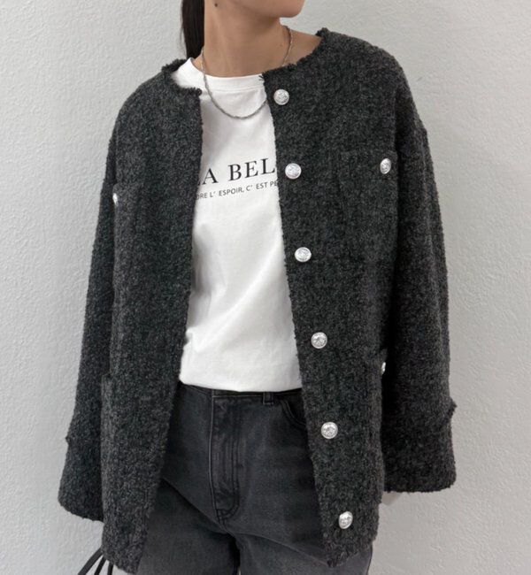 LOUNGEDRESS 20周年限定 ツイードジャケット ブラック 20周年限定】ツイードジャケット｜ルミネのファッション通販アイルミネ