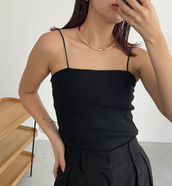  「【S・Mサイズ展開あり】1ストラップカップ付キャミ」|キャミソール|