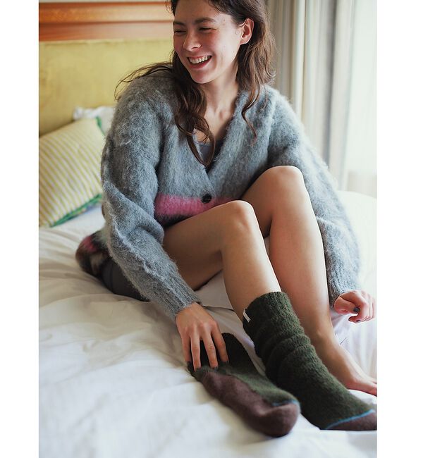 collex「【Setsuko Todoroki &times;collex】Room Socks Ted」|本・CD・DVD|モスグリーン