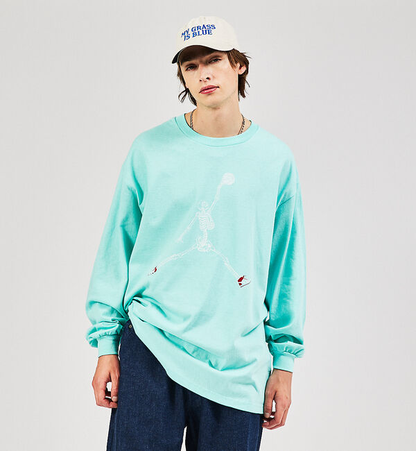 ABAHOUSE「【THRIFTY LOOK/スリフティールック】Jumpman Flight T」|Tシャツ・カットソー|ブルー系その他1