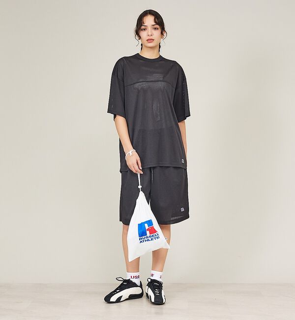 ABAHOUSE「【RUSSELL ATHLETIC / ラッセル アスレティック】Mesh Se」|Tシャツ・カットソー|ブラック