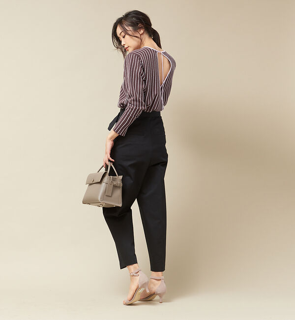 qualite「ネップストライプニットプルオーバー」|ニット・セーター|