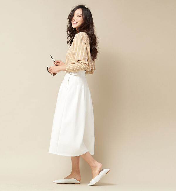 qualite「ネップストライプニットプルオーバー」|ニット・セーター|