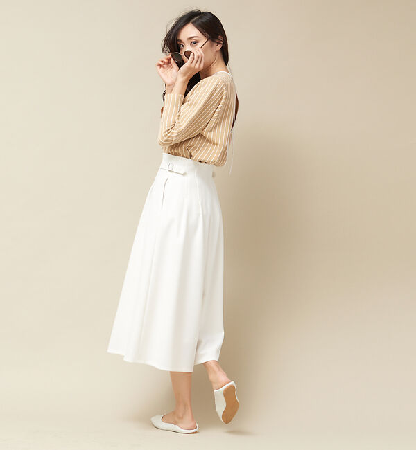 qualite「ネップストライプニットプルオーバー」|ニット・セーター|