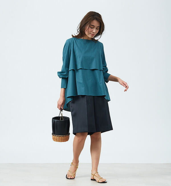 qualite「ダブルフレアカットソー」|Tシャツ・カットソー|