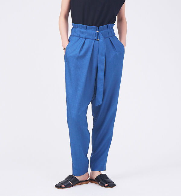 qualite「リネンライクパンツ」|その他|ブルー