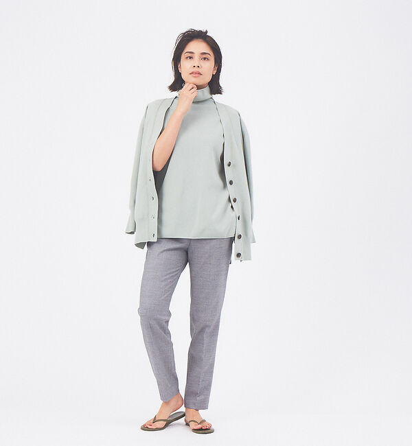 qualite「【アンサンブル対応】コットンストレッチカーディガン」|カーディガン|