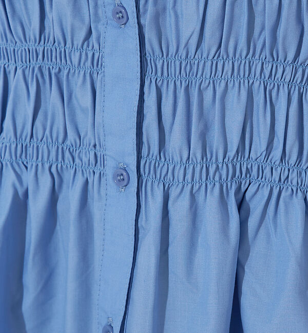 NOMINE「ビスチェ風 シャーリング シャツ」|シャツ・ブラウス|